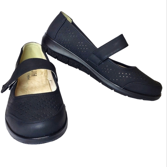 Mary Jane VJH Confort Black Shoes Woman's Size 9 Comfort Slip On w/ Original Box - Picture 3 of 12